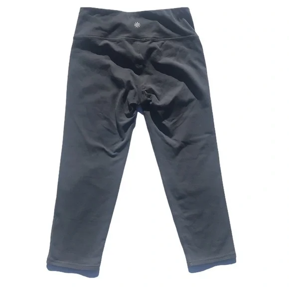 Athleta Chaturanga Gray Capri Crop Leggings in Flint Gray Size Small - Picture 6 of 8